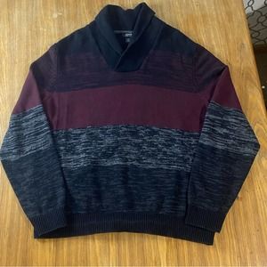 Collared VNeck Striped Sweater Alfani XXL